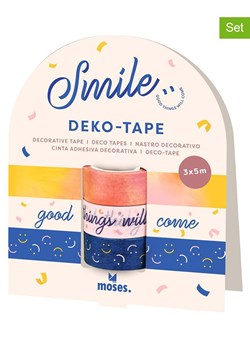 moses. Taśmy dekoracyjne (3 szt.) &quot;Smile&quot; w kolorze jasnoróżowo-granatowym ze sklepu Limango Polska w kategorii Zabawki - zdjęcie 185052790