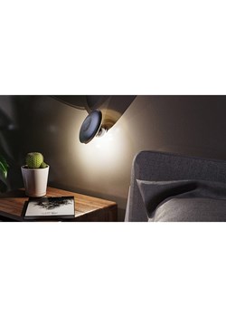 Designnest Lampa stołowa LED &quot;Ufo-Lamp&quot; w kolorze srebrnym - wys. 30,5 x Ø 13 cm ze sklepu Limango Polska w kategorii Oświetlenie - zdjęcie 185052841