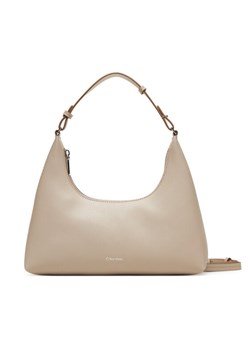 Torebka Calvin Klein Foil Logo Conv Shou?Lder Bag LV04F3272G Beżowy ze sklepu eobuwie.pl w kategorii Torebki damskie - zdjęcie 185053463