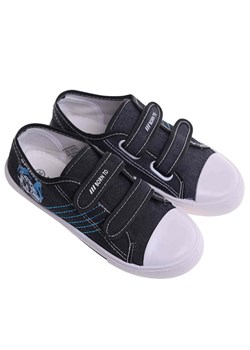 Czarne tenisówki chłopięce na rzepy /F6-1 18030 T189/ ze sklepu Pantofelek24.pl w kategorii Trampki dziecięce - zdjęcie 185054091