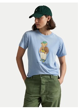 Polo Ralph Lauren T-Shirt 211971730001 Błękitny Relaxed Fit ze sklepu MODIVO w kategorii Bluzki damskie - zdjęcie 185056460
