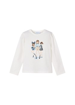 Mayoral Bluzka 4011 Biały Regular Fit ze sklepu MODIVO w kategorii Bluzki dziewczęce - zdjęcie 185056511