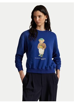 Polo Ralph Lauren Bluza 211971736001 Niebieski Relaxed Fit ze sklepu MODIVO w kategorii Bluzy damskie - zdjęcie 185056533