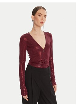 Patrizia Pepe Body 8M1735 J276 Bordowy Regular Fit ze sklepu MODIVO w kategorii Bluzki damskie - zdjęcie 185057662