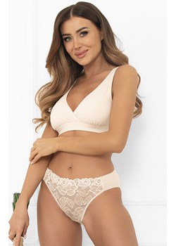 Figi damskie z koronką beż pudrowy Libra midi, Kolor beż pudrowy, Rozmiar S, Italian Fashion ze sklepu Intymna w kategorii Majtki damskie - zdjęcie 185058044