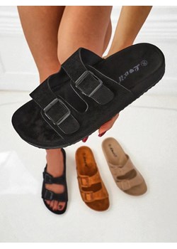 Royalfashion Klapki damskie z eko zamszu z klamerkami Bella Duo ze sklepu royalfashion.pl w kategorii Klapki damskie - zdjęcie 185058143
