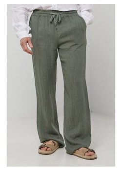 Rodier Lin Lniane spodnie w kolorze khaki ze sklepu Limango Polska w kategorii Spodnie męskie - zdjęcie 185059113