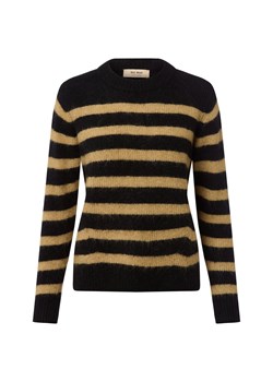 MOS MOSH Sweter damski z dzianiny z zawartością alpaki Kobiety czarny w paski ze sklepu vangraaf w kategorii Swetry damskie - zdjęcie 185059470
