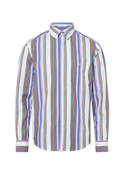 Gant Męska koszula casual Mężczyźni Regular Fit Bawełna biały w paski ze sklepu vangraaf w kategorii Koszule męskie - zdjęcie 185059482