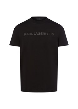 KARL LAGERFELD Koszulka męska Mężczyźni Bawełna czarny jednolity ze sklepu vangraaf w kategorii T-shirty męskie - zdjęcie 185059503