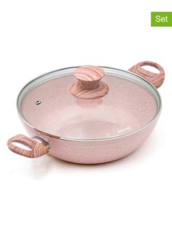 Bisetti 2-częściowy zestaw &quot;Stonerose&quot; w kolorze jasnoróżowym - Ø 24 cm ze sklepu Limango Polska w kategorii Garnki - zdjęcie 185062572