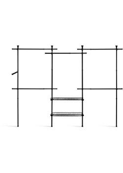 IDOMYA Essentials Garderoba w kolorze czarnym - 305 x 278 x 35 cm ze sklepu Limango Polska w kategorii Szafy - zdjęcie 185062603