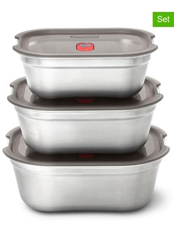 Black+Blum Pojemniki (3 szt.) w kolorze srebrnym na lunch ze sklepu Limango Polska w kategorii Pojemniki kuchenne - zdjęcie 185062804