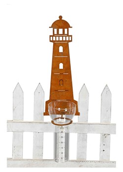 POSIWIO Miarka w kolorze biało-jasnobrązowym do wody deszczowej - 11 x 41 x 15 cm ze sklepu Limango Polska w kategorii Dekoracje i akcesoria ogrodowe - zdjęcie 185063101