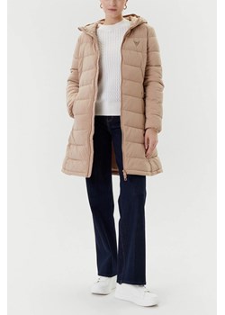 GUESS Brązowa długa damska kurtka New Aleta, Rozmiar XS ze sklepu outfit.pl w kategorii Kurtki damskie - zdjęcie 185063783