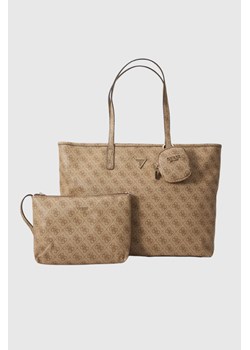 GUESS Beżowa shopperka damska Power Play ze sklepu outfit.pl w kategorii Torby Shopper bag - zdjęcie 185064280