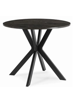 Okrągły stolik nowoczesny czarny 80cm N8-B26 ze sklepu Edinos.pl w kategorii Stoliki kawowe - zdjęcie 185064324