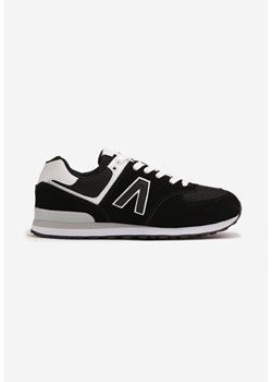 Czarno-Białe Buty Sportowe Sneakersy z Ozdobną Aplikacją Rilazea ze sklepu born2be.pl w kategorii Buty sportowe męskie - zdjęcie 185064432