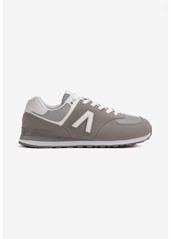 Szare Buty Sportowe Sneakersy z Ozdobną Aplikacją Rilazea ze sklepu born2be.pl w kategorii Buty sportowe męskie - zdjęcie 185065423