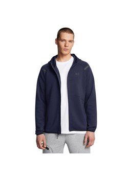 Męska bluza dresowa rozpinana z kapturem Under Armour UA Unstoppable Fleece Full-Zip - granatowa ze sklepu Sportstylestory.com w kategorii Bluzy męskie - zdjęcie 185065730