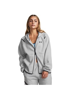 Damska bluza treningowa rozpinana z kapturem Under Armour Unstoppable Fleece FZ - szara ze sklepu Sportstylestory.com w kategorii Bluzy damskie - zdjęcie 185065760