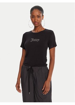 Juicy Couture T-Shirt Sheer JCWCT225301 Czarny Slim Fit ze sklepu MODIVO w kategorii Bluzki damskie - zdjęcie 185066981