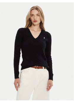 Polo Ralph Lauren Sweter 211971866005 Czarny Slim Fit ze sklepu MODIVO w kategorii Swetry damskie - zdjęcie 185067054