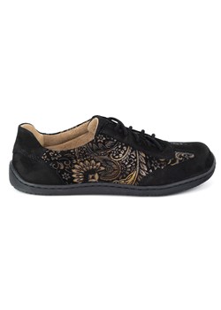 Buty BAREFOOT damskie skórzane minimalistyczne 1287 czarny nubuk ze sklepu butyolivier w kategorii Półbuty damskie - zdjęcie 185072211