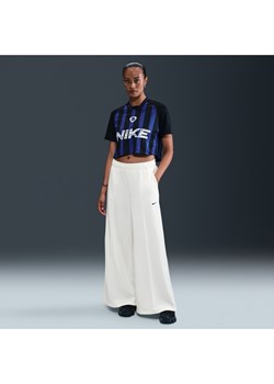 Damskie spodnie dresowe ze średnim stanem i szerokimi nogawkami Nike Sportswear - Biel ze sklepu Nike poland w kategorii Spodnie damskie - zdjęcie 185072230