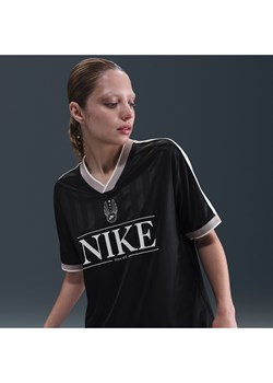 Damska koszulka z dżerseju z dekoltem w kształcie litery V Nike Sportswear - Czerń ze sklepu Nike poland w kategorii Bluzki damskie - zdjęcie 185072231