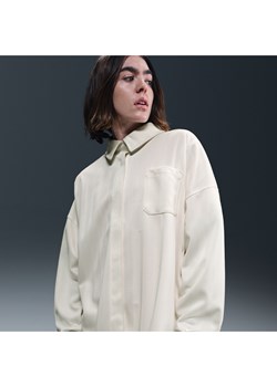 Damska zapinana na guziki żakardowa koszula oversize w paski Nike Sportswear - Brązowy ze sklepu Nike poland w kategorii Koszule damskie - zdjęcie 185072234