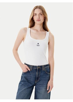 Guess Jeans Top W4YP48 KA0H1 Biały Regular Fit ze sklepu MODIVO w kategorii Bluzki damskie - zdjęcie 185073902