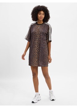 adidas Originals Damska sukienka z dżerseju Kobiety brązowy wzorzysty ze sklepu vangraaf w kategorii Sukienki - zdjęcie 185075202