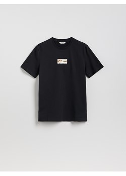 Reserved - T-shirt regular z nadrukiem - czarny ze sklepu Reserved w kategorii T-shirty męskie - zdjęcie 185082534