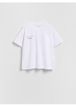 Reserved - T-shirt z nadrukami - złamana biel ze sklepu Reserved w kategorii Bluzki damskie - zdjęcie 185083204