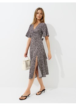 Mohito - Sukienka midi z krótkim rękawem - brązowy ze sklepu Mohito w kategorii Sukienki - zdjęcie 185084490
