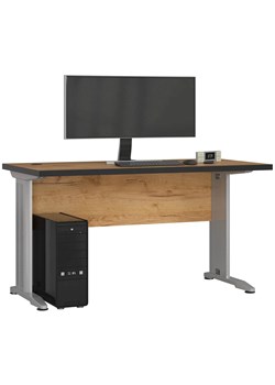 Minimalistyczne biurko proste dąb craft F8-K35 ze sklepu Edinos.pl w kategorii Dom - zdjęcie 185085251