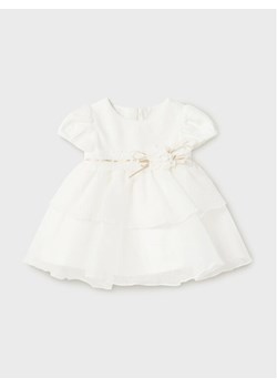 Mayoral Sukienka elegancka 2.857 Écru Regular Fit ze sklepu MODIVO w kategorii Ubranka do chrztu - zdjęcie 185085502