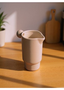 Sinsay - Ceramiczny wazon z okrągłym uchwytem - kremowy ze sklepu Sinsay w kategorii Wazony - zdjęcie 185087183