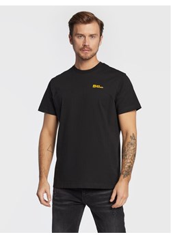 Jack Wolfskin T-Shirt Essential 1808382 Czarny Regular Fit ze sklepu MODIVO w kategorii T-shirty męskie - zdjęcie 185132172