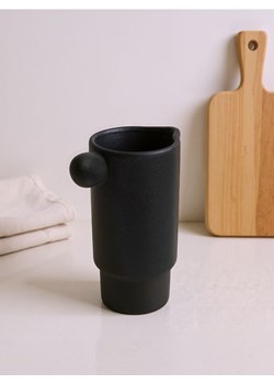 Sinsay - Ceramiczny wazon z okrągłym uchwytem - czarny ze sklepu Sinsay w kategorii Wazony - zdjęcie 185132664