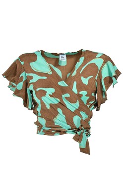 BLE Koszulka w kolorze turkusowo-jasnobrązowym ze sklepu Limango Polska w kategorii Bluzki damskie - zdjęcie 185133394