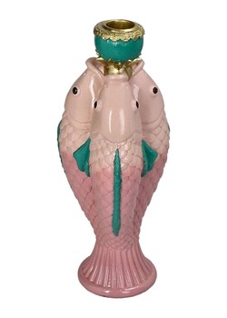Kersten Świecznik &quot;Fish&quot; w kolorze jasnoróżowym - 10 x 23,5 x 9,5 cm ze sklepu Limango Polska w kategorii Świeczniki - zdjęcie 185134661