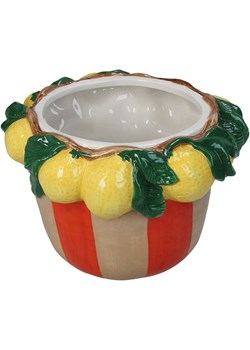 Kersten Wazon &quot;Lemon&quot; w kolorze żółto-beżowo-czerwonym - wys. 13 x Ø 19,5 cm ze sklepu Limango Polska w kategorii Doniczki i osłonki - zdjęcie 185134664
