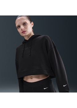 Damska dzianinowa bluza z kapturem Therma-FIT Nike Pro - Czerń ze sklepu Nike poland w kategorii Bluzy damskie - zdjęcie 185137004