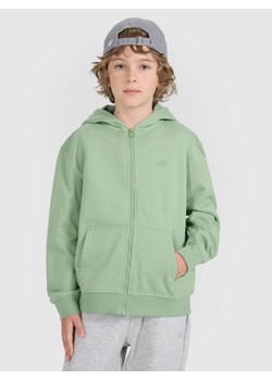 Chłopięca bluza rozpinana z kapturem 4F 4FJRAW25TSWSM2488 - turkusowa ze sklepu Sportstylestory.com w kategorii Bluzy chłopięce - zdjęcie 185137933