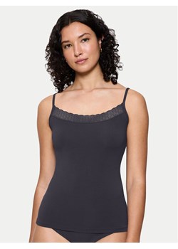 Triumph Top Feel Of Modal 10221654 Szary Slim Fit ze sklepu MODIVO w kategorii Piżamy damskie - zdjęcie 185138732