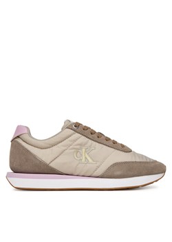 Calvin Klein Sneakersy Retro Runner Lace Up Nylon Mg YW0YW01990 Khaki ze sklepu MODIVO w kategorii Buty sportowe damskie - zdjęcie 185138853