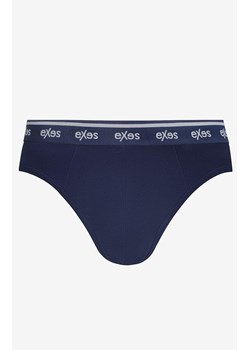 3-pack slipy męskie bawełniane w sportowym stylu EXSL392MX3, Kolor czarno-granatowy, Rozmiar S, EXES ze sklepu Primodo w kategorii Majtki męskie - zdjęcie 185139851