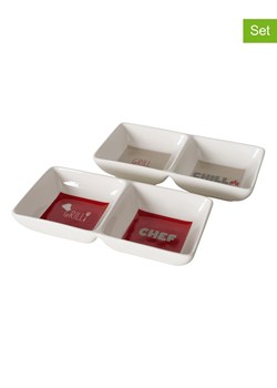 Boltze 2-częściowy zestaw w kolorze czerwono-szaro-białym - 14 x 7 x 3 cm ze sklepu Limango Polska w kategorii Naczynia - zdjęcie 185139920